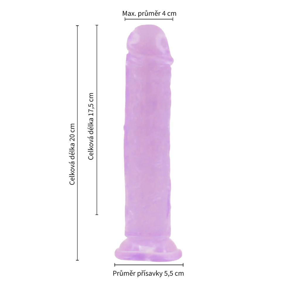 BASIC-X-Perry-gelove-dildo-s-prisavkou-fialove-vel.-M-4 BASIC X Perry gelové dildo s přísavkou fialové vel. M