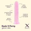 BASIC X Perry gelové dildo s přísavkou růžové vel. M