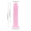 BASIC X Perry gelové dildo s přísavkou růžové vel. M