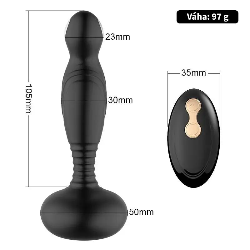 BASIC-X-Ralph-stimulator-prostaty-s-pohyblivou-spickou-a-elektrostimulaci-cerny-4 BASIC X Ralph stimulátor prostaty s pohyblivou špičkou a elektrostimulací černý