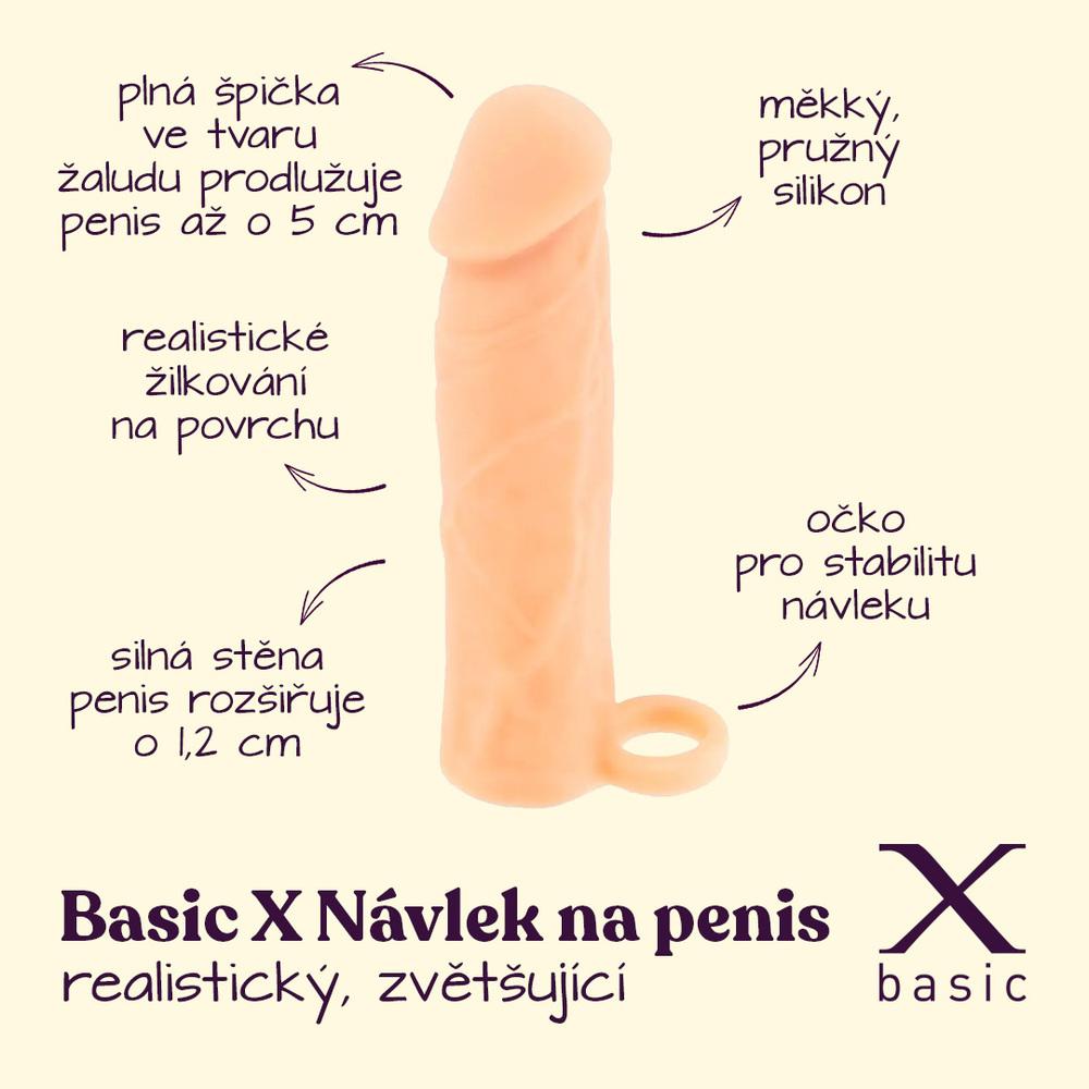 BASIC-X-Realisticky-zvetsujici-navlek-na-penis-M-telovy-2 BASIC X Realistický zvětšující návlek na penis M - tělový