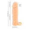 BASIC X Realistický zvětšující návlek na penis M - tělový