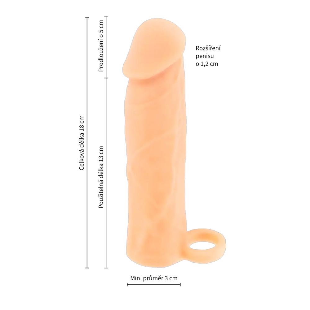 BASIC-X-Realisticky-zvetsujici-navlek-na-penis-M-telovy-4 BASIC X Realistický zvětšující návlek na penis M - tělový