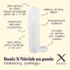 BASIC X Realistický zvětšující návlek na penis S - transparentní