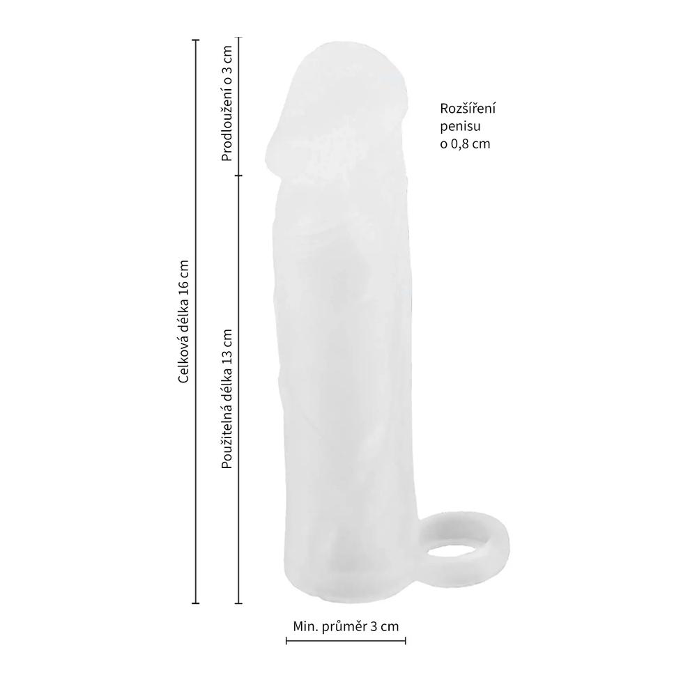 BASIC-X-Realisticky-zvetsujici-navlek-na-penis-S-transparentni-4 BASIC X Realistický zvětšující návlek na penis S - transparentní