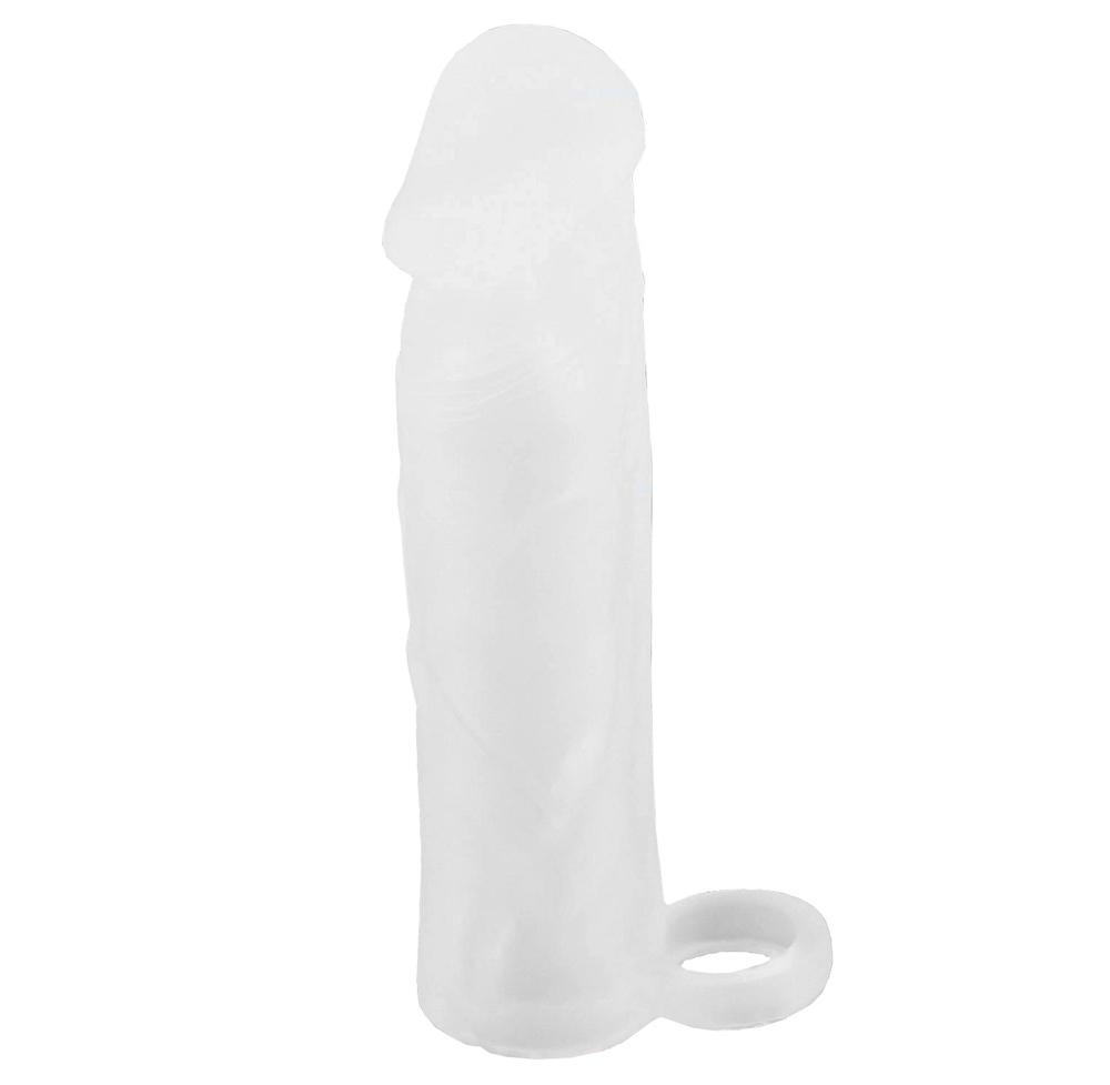 BASIC-X-Realisticky-zvetsujici-navlek-na-penis-S-transparentni BASIC X Realistický zvětšující návlek na penis S - transparentní