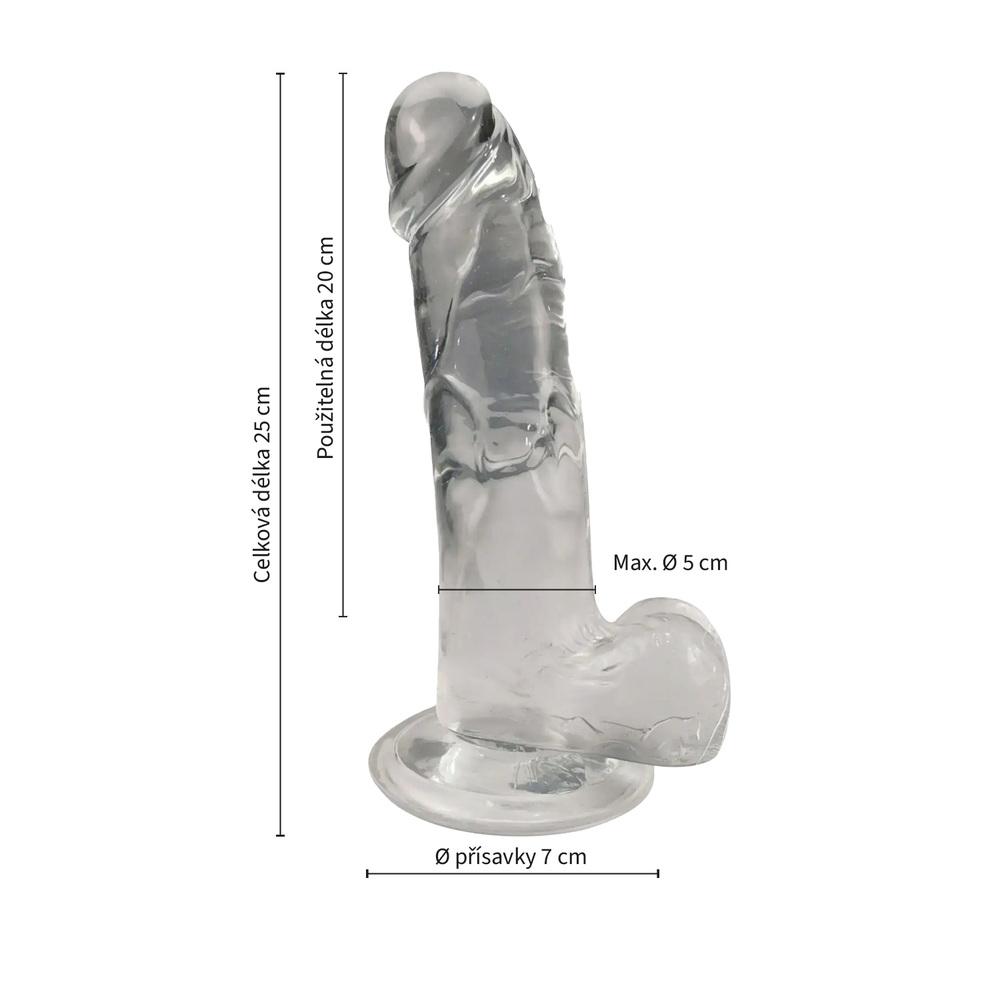 BASIC-X-Rocco-transparentni-penis-s-prisavkou-M-4 BASIC X Rocco transparentní penis s přísavkou M