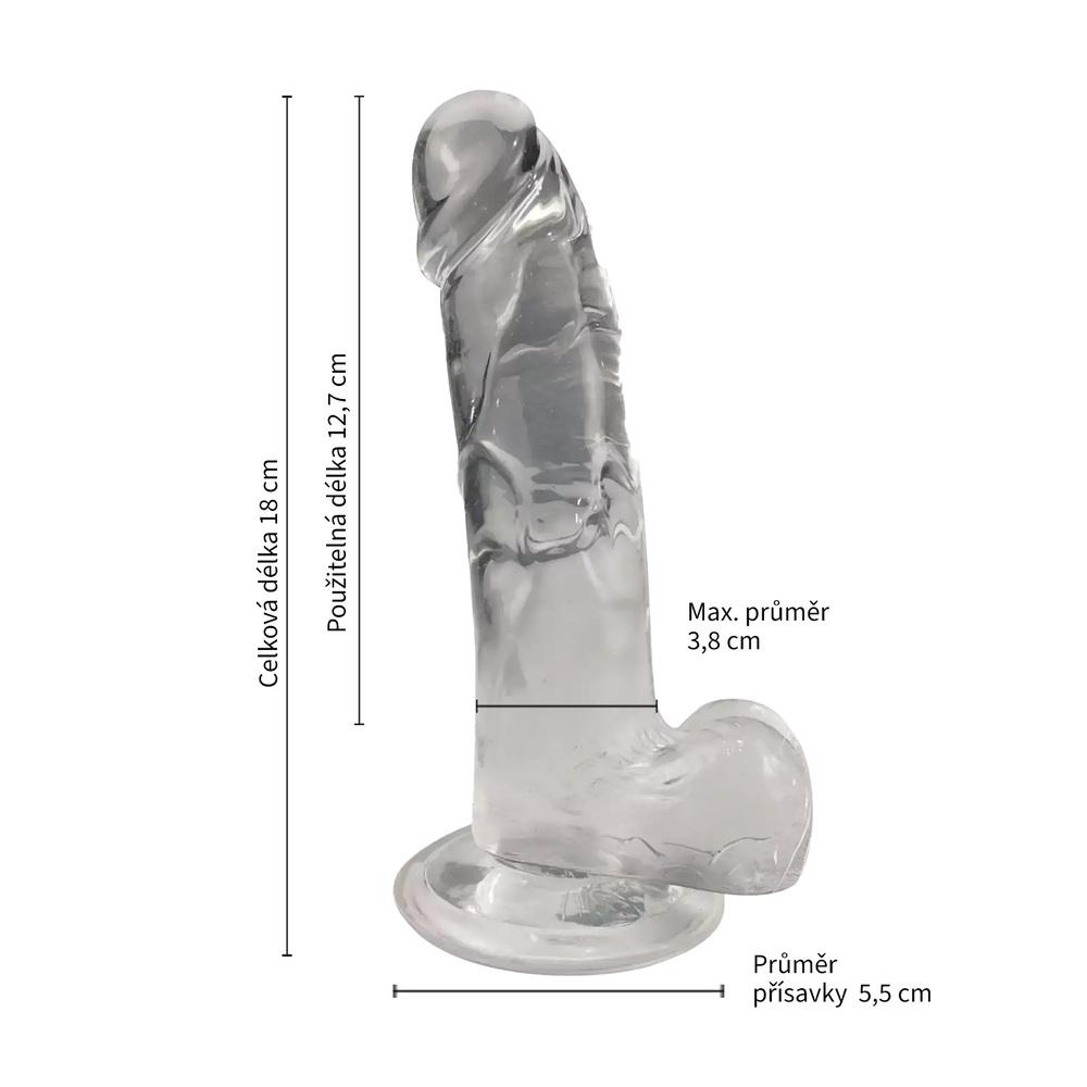 BASIC-X-Rocco-transparentni-penis-s-prisavkou-XS-4 BASIC X Rocco transparentní penis s přísavkou XS