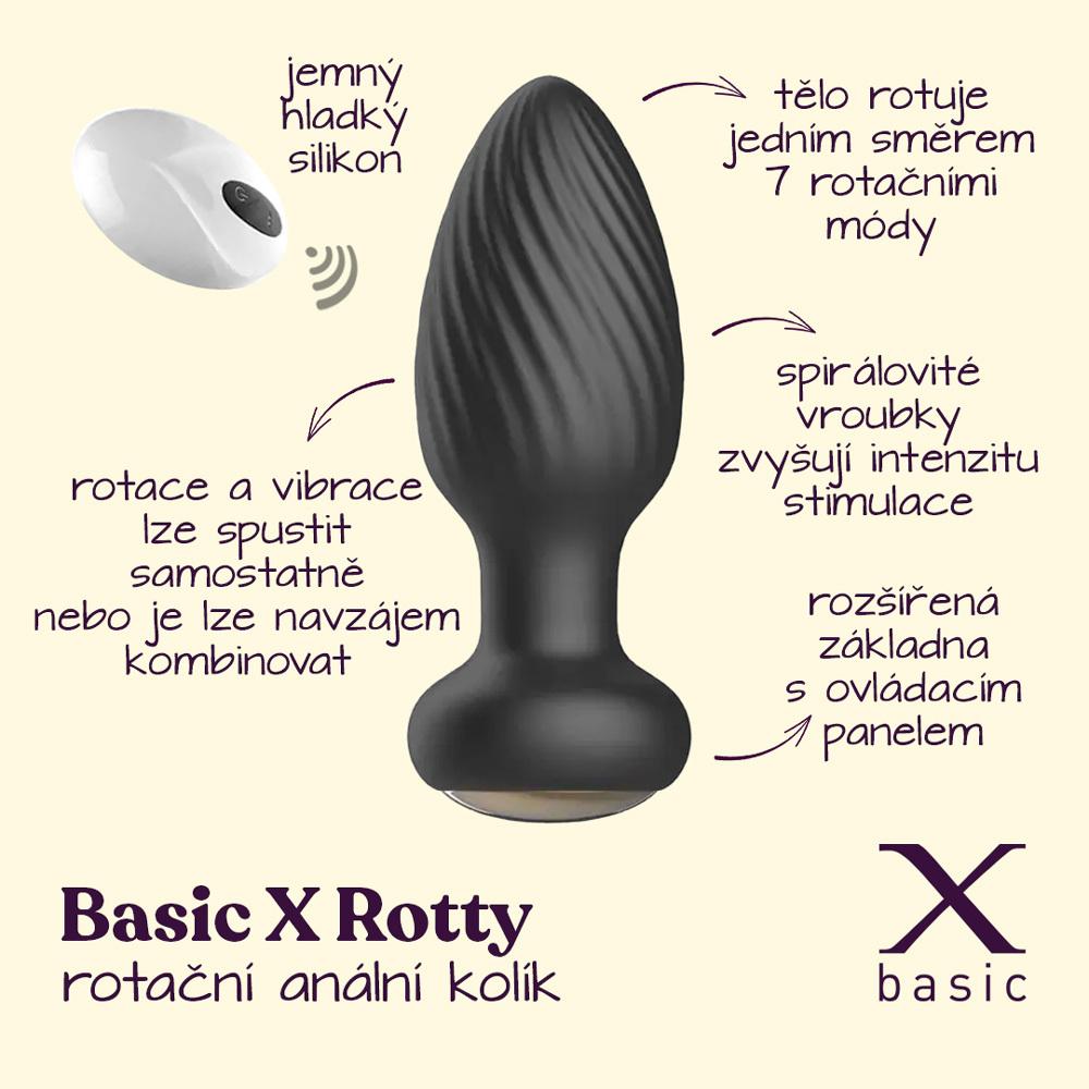BASIC-X-Rotty-rotacni-analni-kolik-na-dalkove-ovladani-cerny-2 BASIC X Rotty rotační anální kolík na dálkové ovládání černý