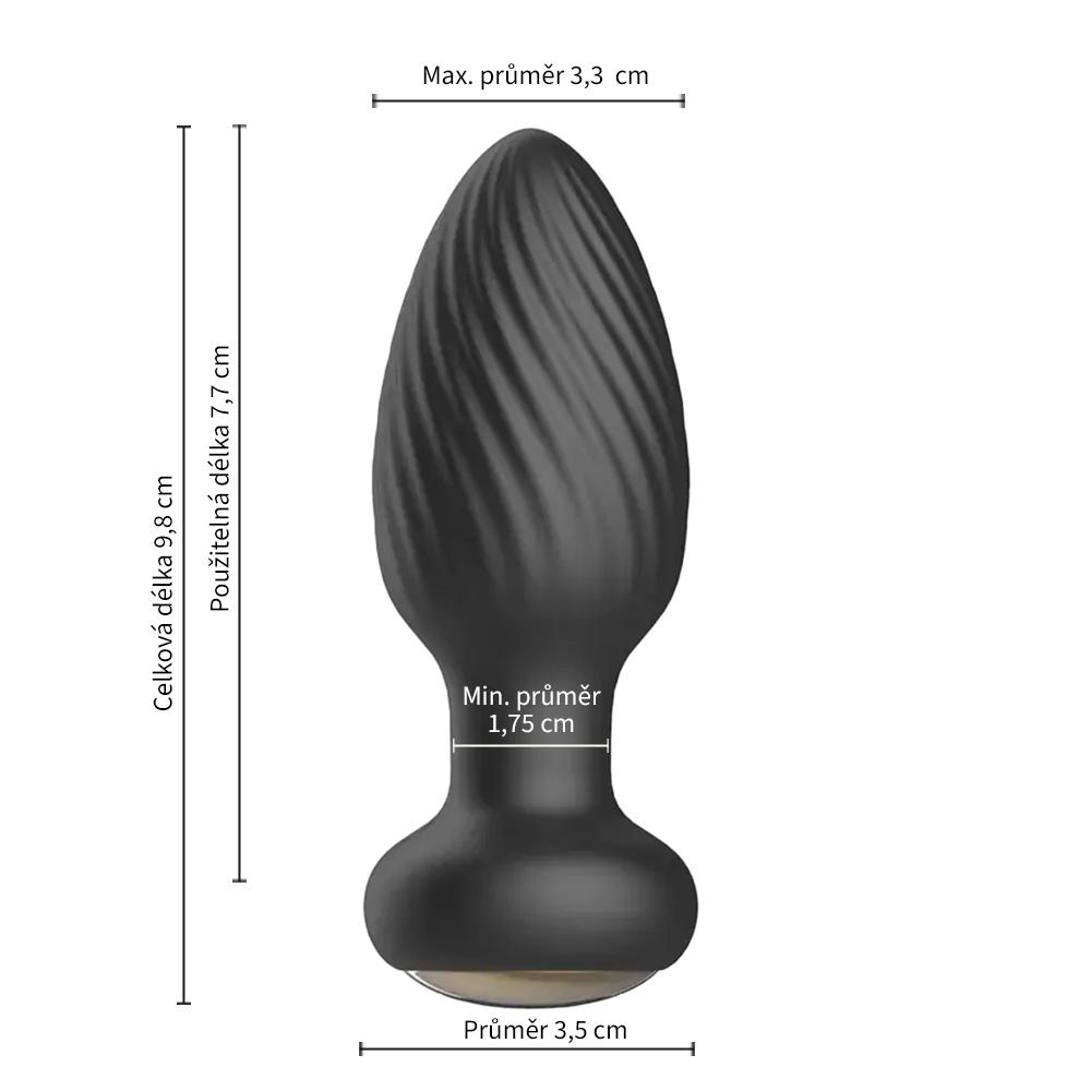 BASIC-X-Rotty-rotacni-analni-kolik-na-dalkove-ovladani-cerny-4 BASIC X Rotty rotační anální kolík na dálkové ovládání černý