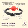 BASIC X Silikonový roubík prodyšný - červený