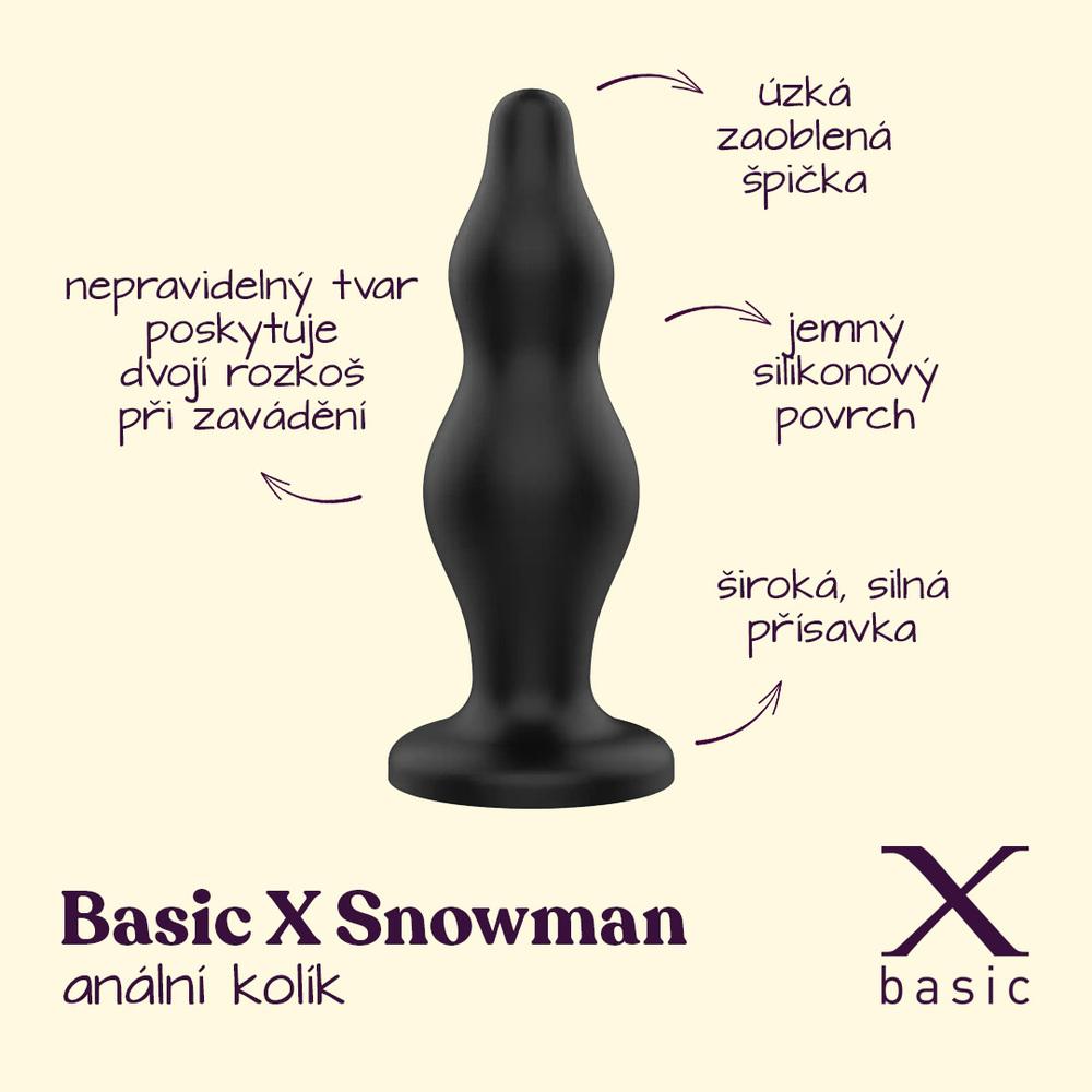 BASIC-X-SnowMan-silikonovy-analni-kolik-2 BASIC X SnowMan - silikonový anální kolík