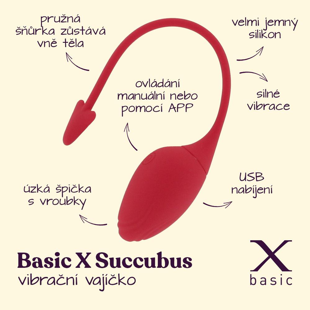 BASIC-X-Succubus-vibracni-vajicko-cervene-2 BASIC X Succubus vibrační vajíčko červené