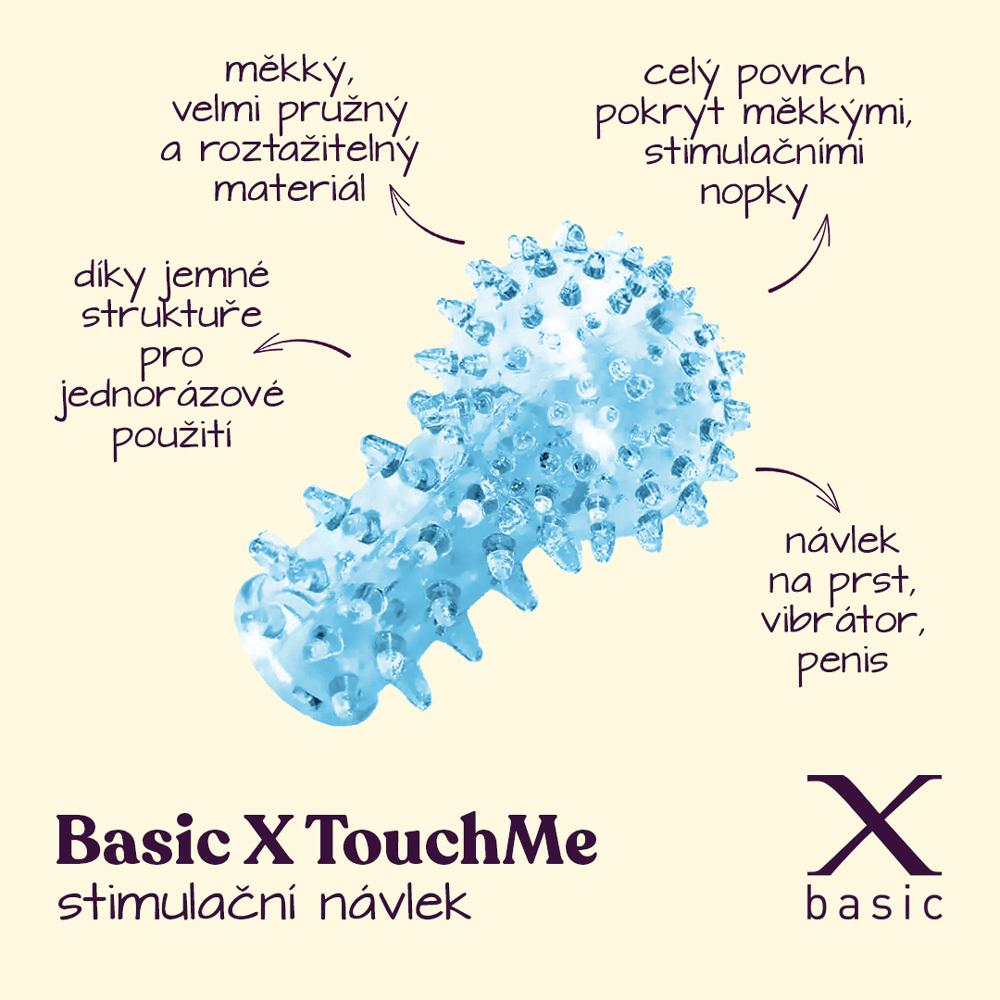 BASIC-X-TouchMe-stimulacni-navlek-na-prst-a-vibrator-modry-2 BASIC X TouchMe - stimulační návlek na prst a vibrátor modrý
