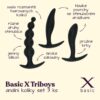 BASIC X TriBoys anální kolíky nevibrační set 3 ks černé