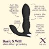 BASIC X Will stimulátor prostaty na dálkové ovládání černý