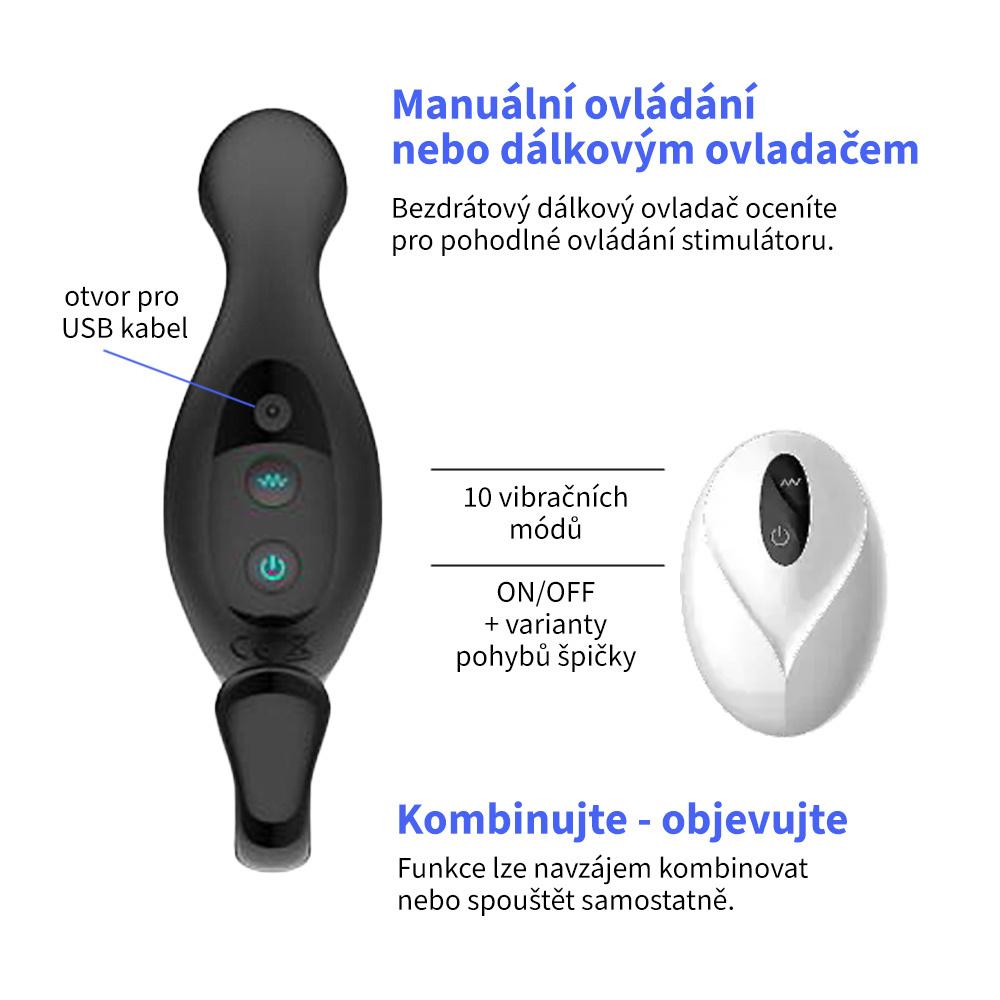 BASIC-X-Zeke-stimulator-prostaty-na-dalkove-ovladani-cerny-8 BASIC X Zeke stimulátor prostaty na dálkové ovládání černý