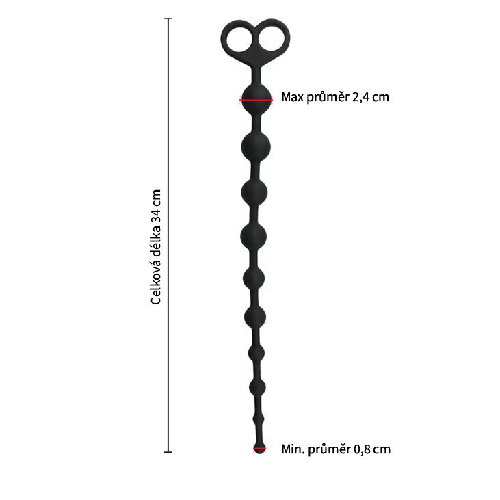 BASIC-X-analni-snura-cerna-4 BASIC X anální šňůra černá