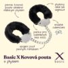 BASIC X kovová pouta oplyšovaná černá