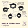 BASIC X poutací sada s obojkem černá