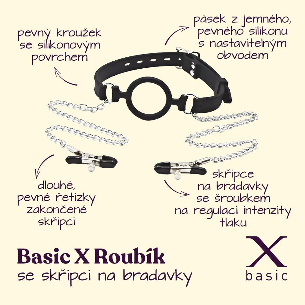 BASIC-X-roubik-se-skripci-na-bradavky-cerny-2 BASIC X roubík se skřipci na bradavky černý