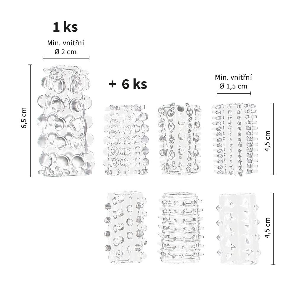 BASIC-X-sada-navleku-na-penis-7-ks-transparentni-4 BASIC X sada návleků na penis 7 ks transparentní