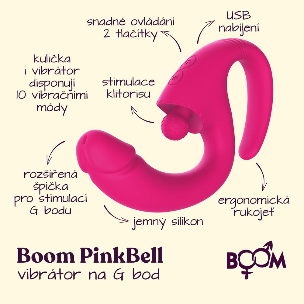 BOOM-PinkBell-vibrator-na-G-bod-2 BOOM PinkBell vibrátor na G bod