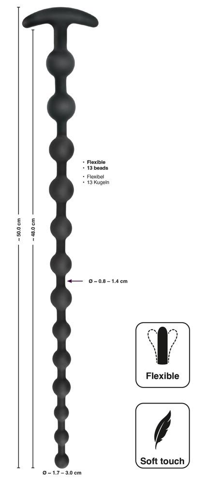 Black-Velvets-XL-Analni-korale-50-cm-2 Black Velvets XL Anální korále 50 cm