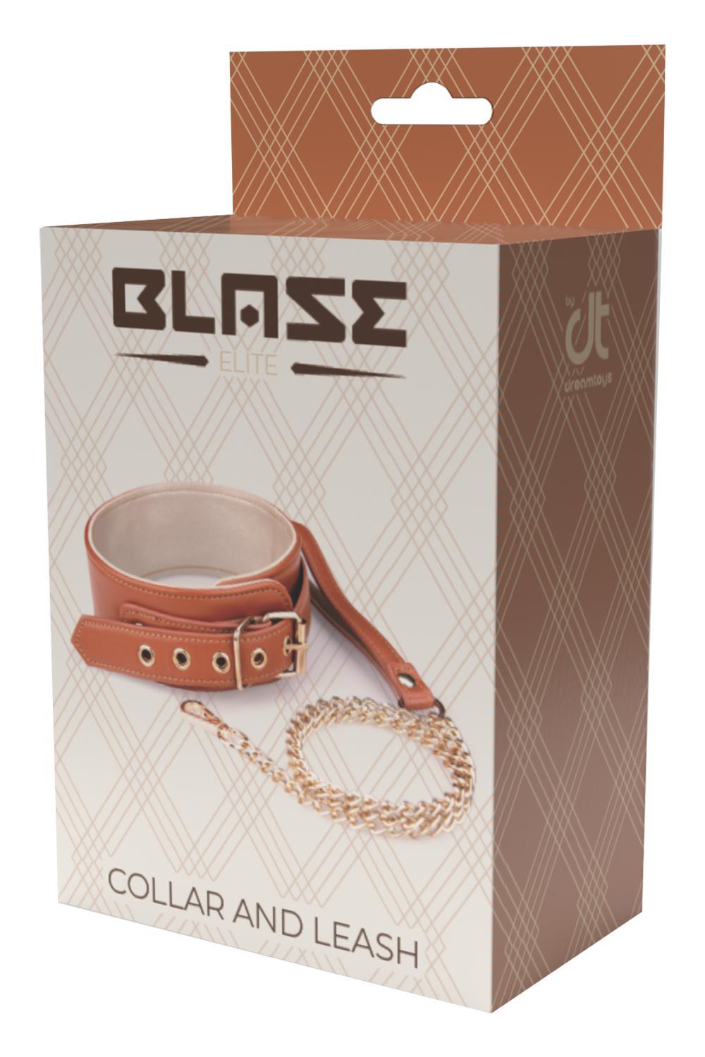 Blaze-Elite-obojek-s-voditkem-cognac-2 Blaze Elite obojek s vodítkem - cognac