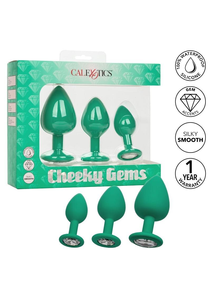 Cheeky-Gems-sada-analnich-koliku-zelena-6 Cheeky Gems sada análních kolíků - zelená