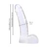 Ding Dong dildo gelové transparentní