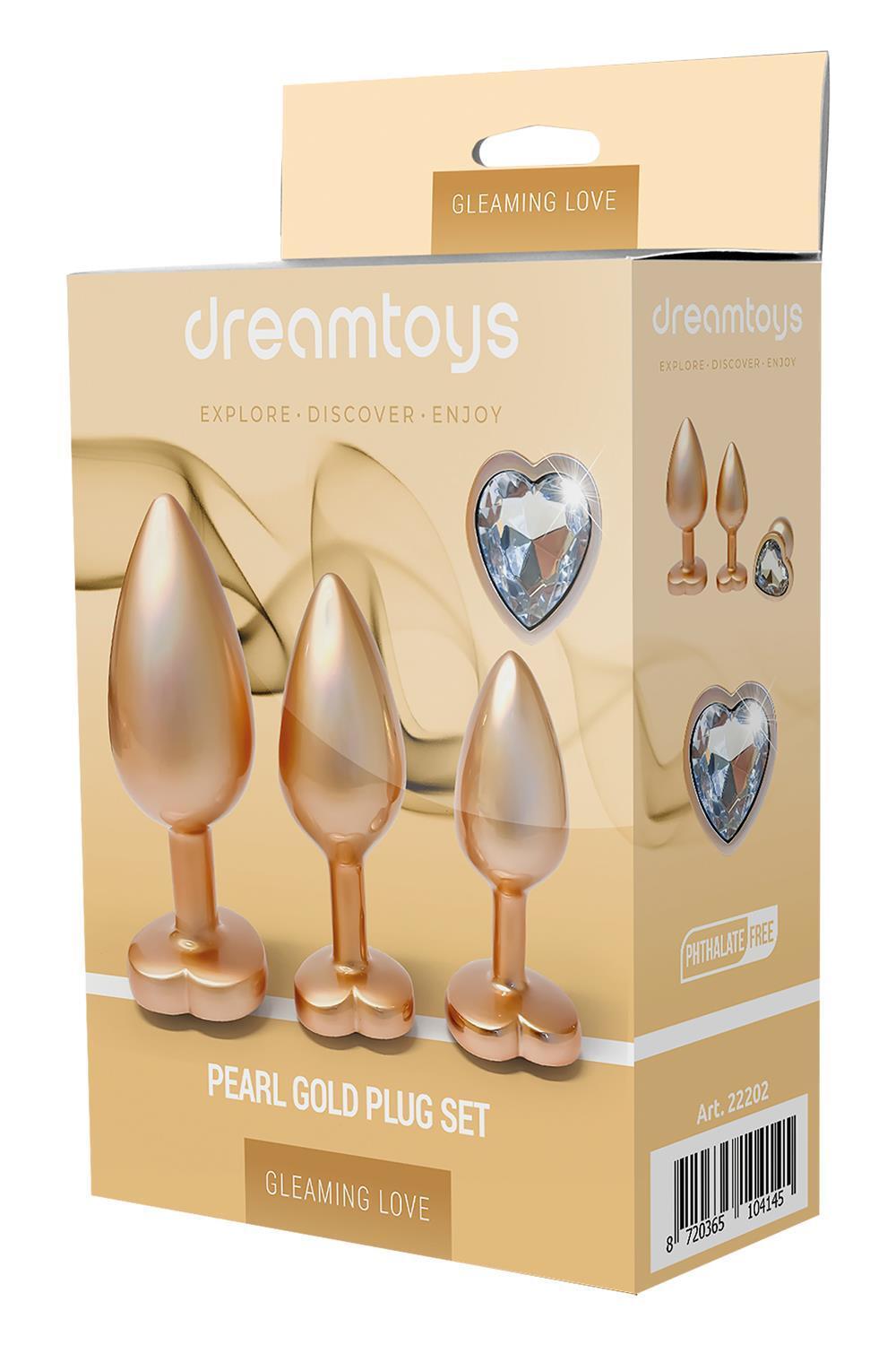 Gleaming-Love-Pearl-gold-Set-analnich-koliku-4 Gleaming Love Pearl gold Set análních kolíků