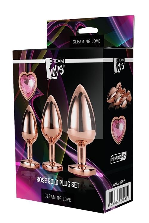 Gleaming-Love-Set-analnich-koliku-rosegold-ruzove-srdce-3ks-8 Gleaming Love Set análních kolíků rosegold růžové srdce 3ks