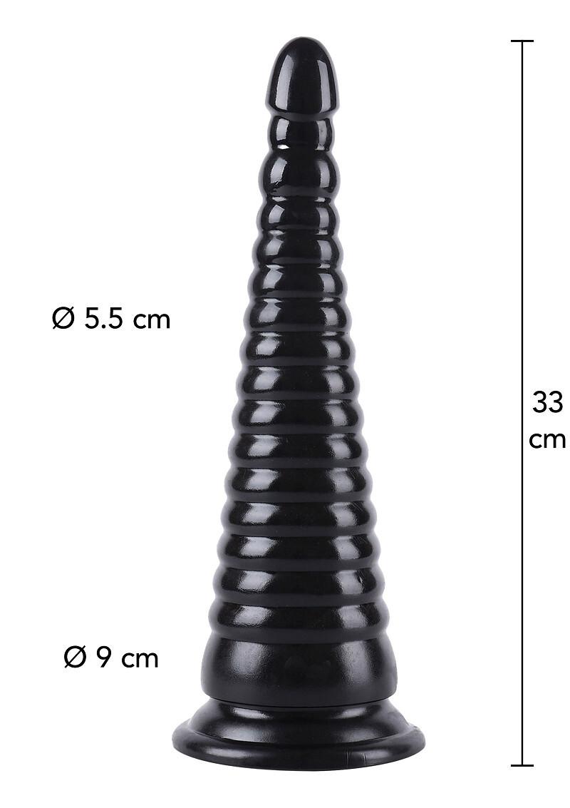 Hidden-Desire-Extreme-dildo-XXL-cerne-2 Hidden Desire Extreme dildo XXL - černé