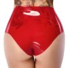 LateX Latexové kalhotky s dildem - červené