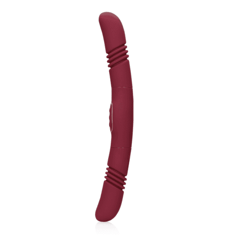 Loveline-oboustranny-vibrator-vinovy-6 Loveline oboustranný vibrátor - vínový