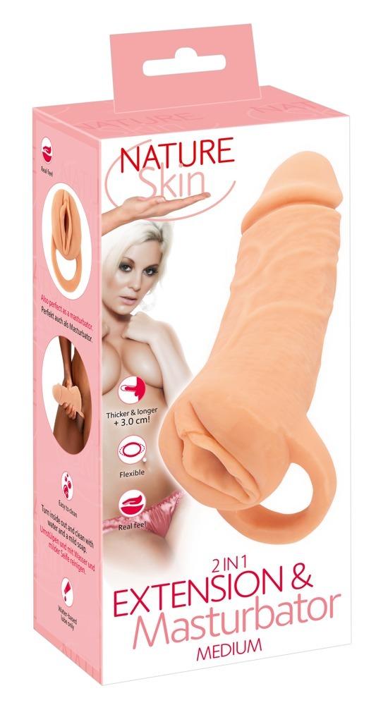 Nature-Skin-2v1-Navlek-na-penis-a-masturbator-185-cm-18 Nature Skin 2v1 Návlek na penis a masturbátor 18