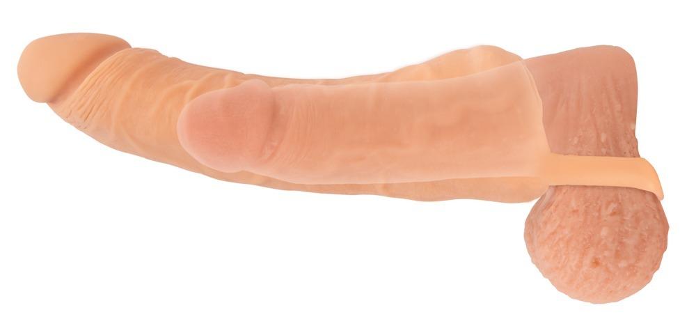 Nature-Skin-2v1-Navlek-na-penis-a-masturbator-24-cm-8 Nature Skin 2v1 Návlek na penis a masturbátor 24 cm
