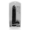RealRock Extra Large dildo s varlaty 38 cm - černé
