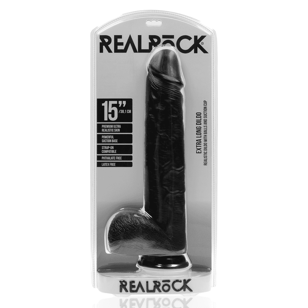 RealRock-Extra-Large-dildo-s-varlaty-38-cm-cerne-8 RealRock Extra Large dildo s varlaty 38 cm - černé