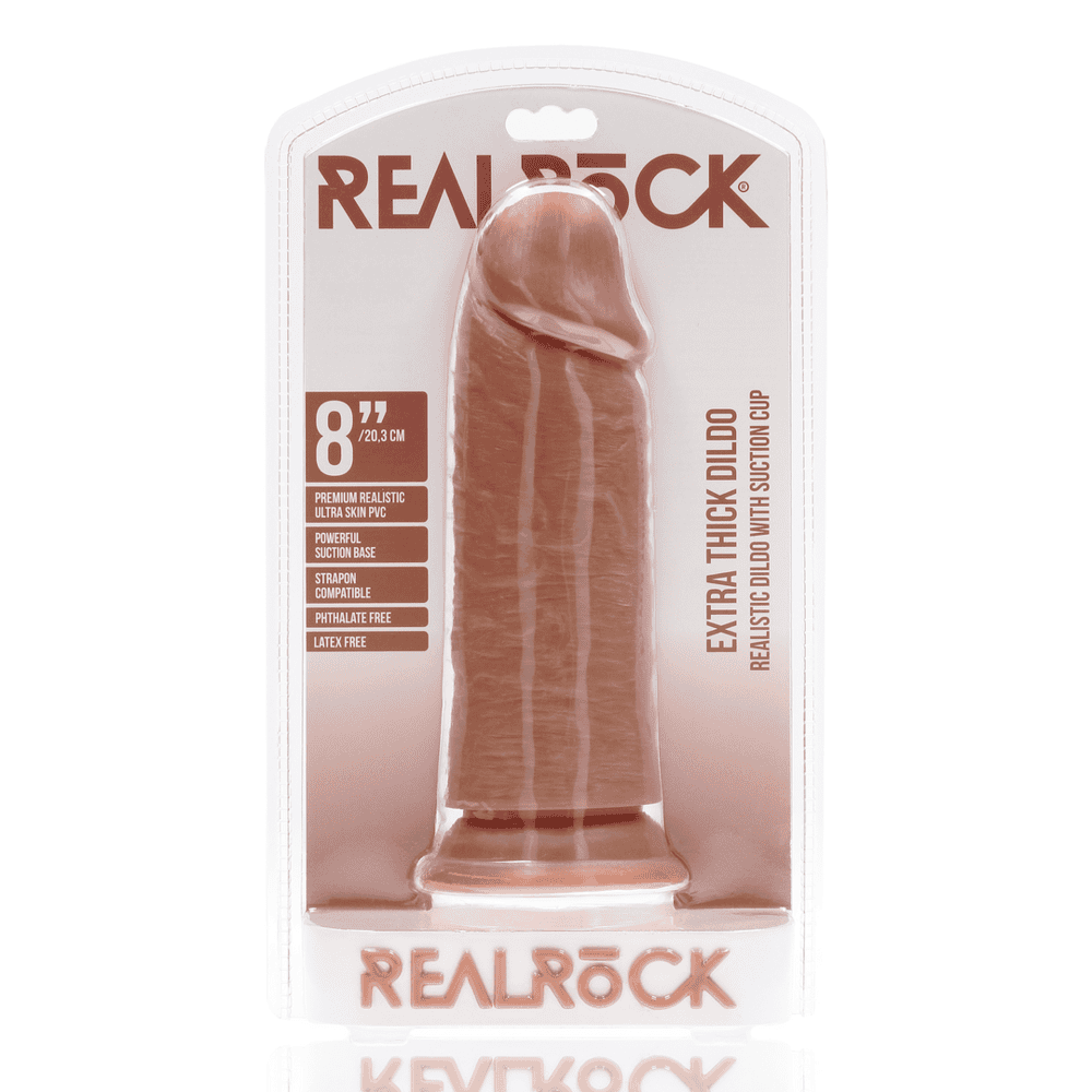 RealRock-Extra-Thick-dildo-203-cm-tmavsi-telova-10 3 cm - tmavší tělová