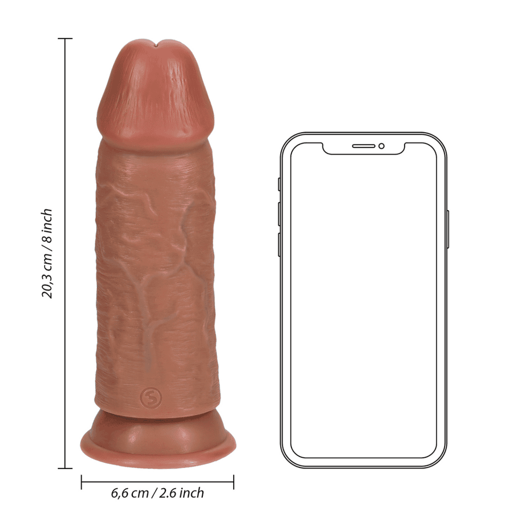 RealRock-Extra-Thick-dildo-203-cm-tmavsi-telova-4 3 cm - tmavší tělová