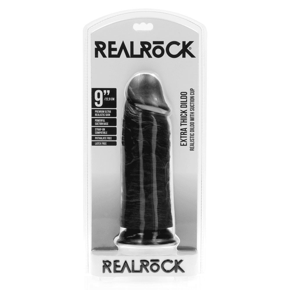 RealRock-Extra-Thick-dildo-23-cm-cerne-6 RealRock Extra Thick dildo 23 cm - černé