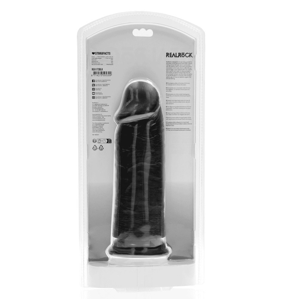 RealRock-Extra-Thick-dildo-23-cm-cerne-8 RealRock Extra Thick dildo 23 cm - černé