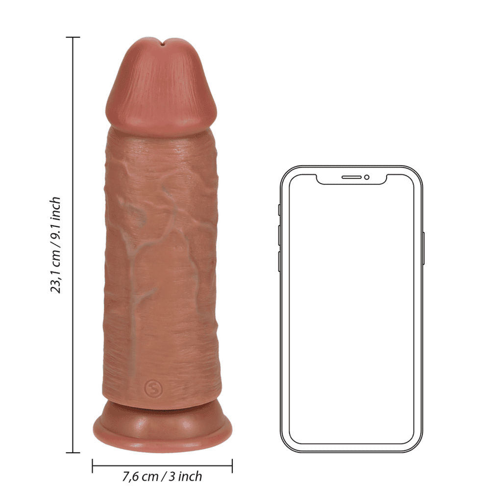 RealRock-Extra-Thick-dildo-23-cm-tmavsi-telova-4 RealRock Extra Thick dildo 23 cm - tmavší tělová