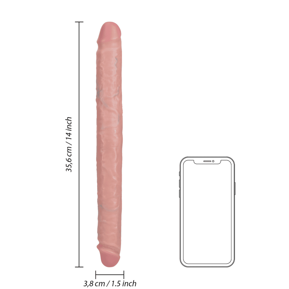 RealRock-Slim-oboustranne-dildo-355-cm-telove-6 RealRock Slim oboustranné dildo 35