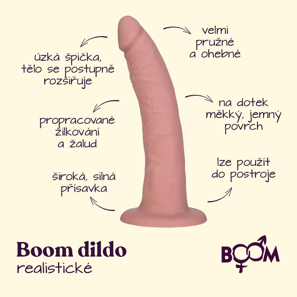 Realisticke-dildo-s-prisavkou-z-tekuteho-silikonu-BOOM-telove-2 Realistické dildo s přísavkou z tekutého silikonu BOOM tělové