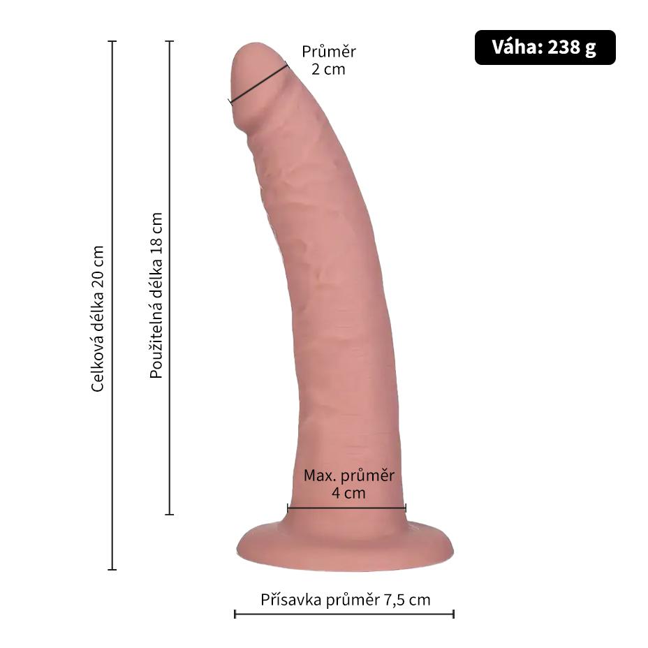 Realisticke-dildo-s-prisavkou-z-tekuteho-silikonu-BOOM-telove-4 Realistické dildo s přísavkou z tekutého silikonu BOOM tělové