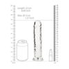 Realrock Realistické dildo s přísavkou 22 cm - transparentní