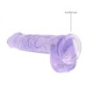 Realrock gelové dildo s přísavkou 16 cm fialové